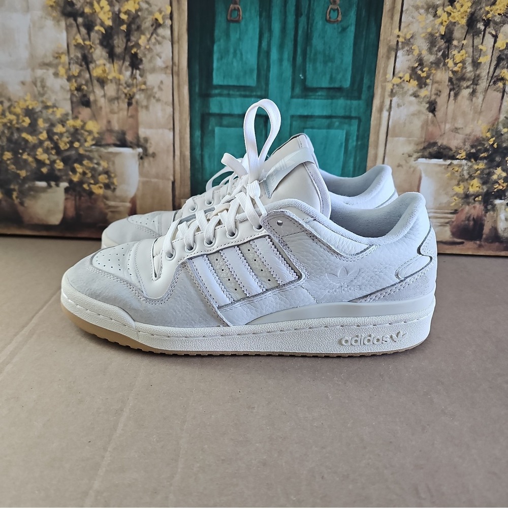 Adidas Forum 84 Low Advantage Chalk White Beige Shoes FY7998 Men's Sz 9